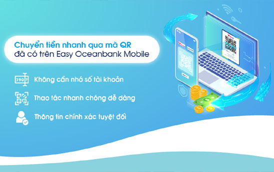 OceanBank bổ sung tính năng Chuyển tiền nhanh 24/7 qua mã QR