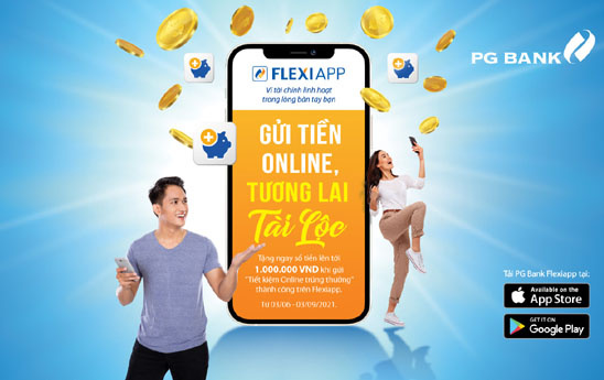 PG Bank khuyến mại “Gửi tiền online - Tương lai tài lộc”