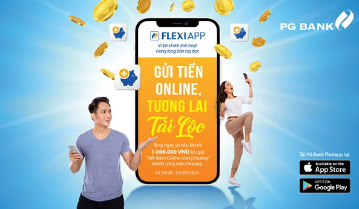 PG Bank khuyến mại “Gửi tiền online - Tương lai tài lộc”