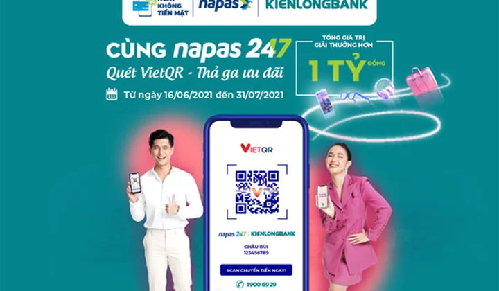 “Quét VietQR - Thả ga ưu đãi” cùng Kienlongbank