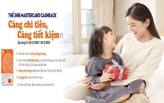 SHB ra mắt dòng thẻ tín dụng SHB Mastercard Cashback