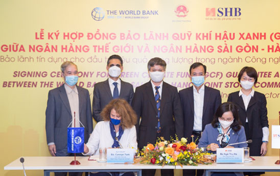 SHB và World Bank ký hợp đồng bảo lãnh Quỹ Khí hậu Xanh (GCF)