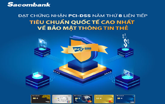 Sacombank liên tiếp 8 năm đạt chuẩn PCI DSS về bảo mật thẻ