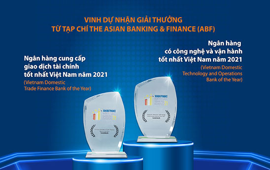 Sacombank nhận 2 giải thưởng từ The Asian Banking and Finance