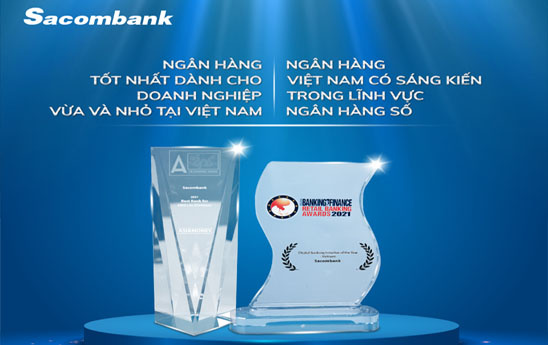 Sacombank nhận giải thưởng Ngân hàng tốt nhất dành cho doanh nghiệp vừa và nhỏ tại Việt Nam