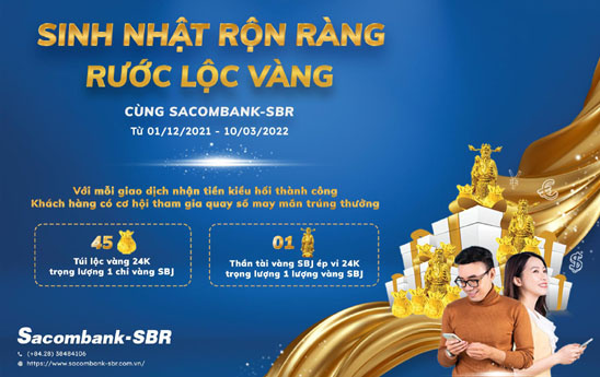 Sacombank tri ân khách hàng sử dụng dịch vụ kiều hối