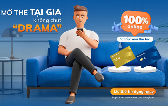 Sacombank triển khai đăng ký thẻ tín dụng trực tuyến trên website