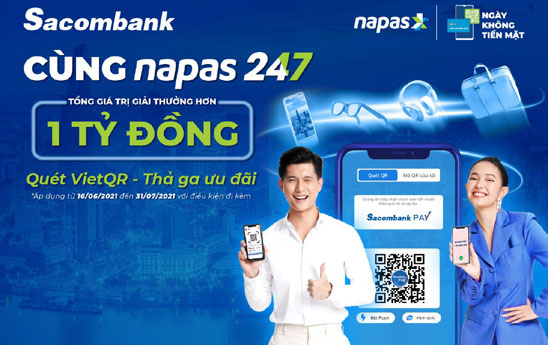 Sacombank triển khai dịch vụ chuyển khoản liên ngân hàng 24/7 bằng mã VietQR