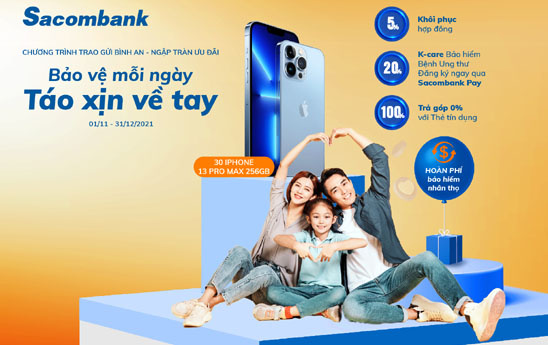 Sacombank ưu đãi khách hàng tham gia bảo hiểm Dai-ichi Life