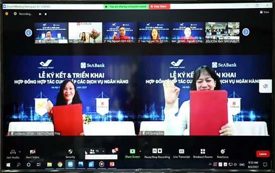 SeABank và VNPost hợp tác triển khai dịch vụ ngân hàng từ xa