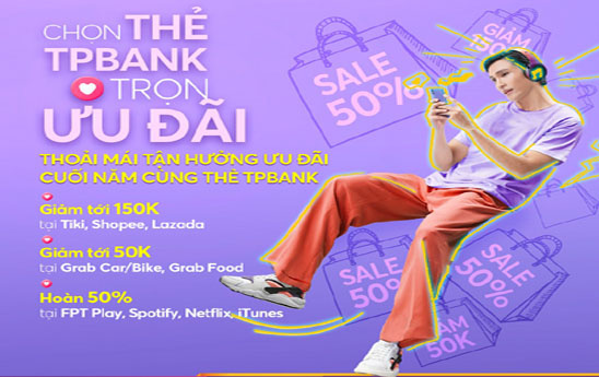 Shopping online với thẻ TPBank nhận nhiều ưu đãi