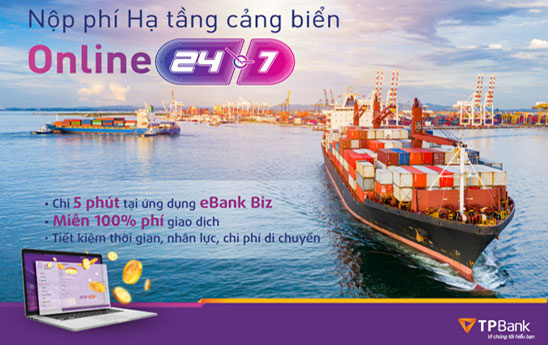 TPBank triển khai tính năng thu phí hạ tầng cảng biển trực tuyến