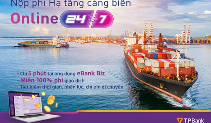 TPBank triển khai tính năng thu phí hạ tầng cảng biển trực tuyến