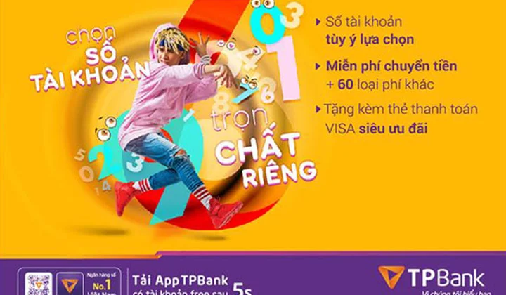 TPBank ưu đãi độc đáo với số tài khoản tự chọn