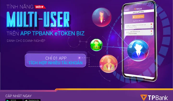 TPBank xác thực etoken hỗ trợ người dùng quản lý nhiều doanh nghiệp