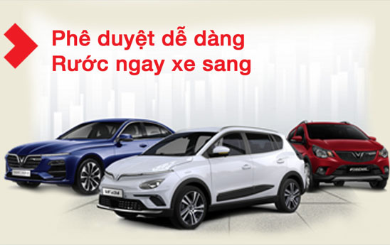 Techcombank thẩm định hạn mức vay 100% trực tuyến cho xe VinFast