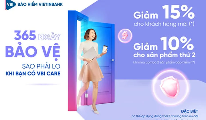 VBI tung ưu đãi lớn Bảo hiểm sức khỏe VBI Care