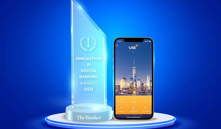 VIB nhận giải “Đổi mới sáng tạo trong lĩnh vực Ngân hàng số năm 2021” do The Banker trao tặng