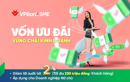 VPBank giảm lãi suất, tăng ưu đãi cho doanh nghiệp có phụ nữ làm chủ