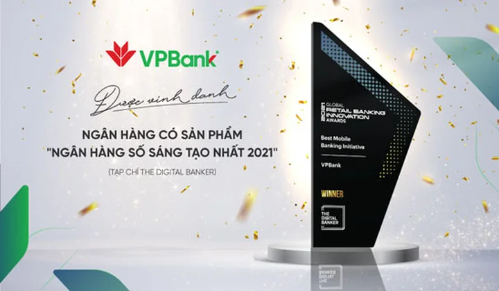 VPBank là đại diện duy nhất của Việt Nam nhận giải thưởng “Ngân hàng số sáng tạo nhất 2021”