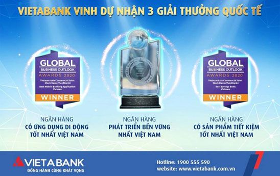 VietABank vinh dự nhận 3 giải thưởng quốc tế uy tín