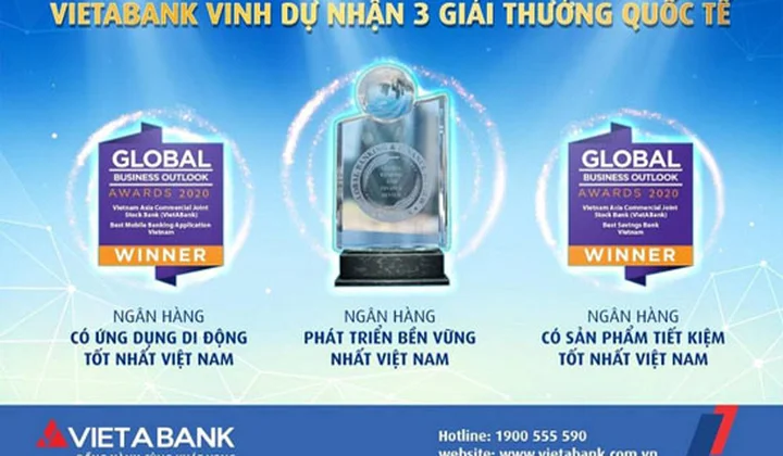VietABank vinh dự nhận 3 giải thưởng quốc tế uy tín