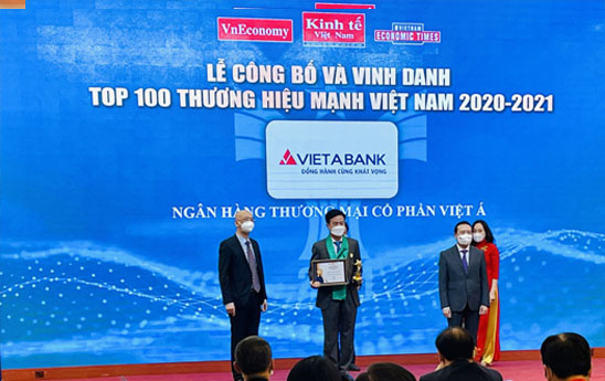 VietABank vinh dự nhận giải thưởng “Thương hiệu mạnh”