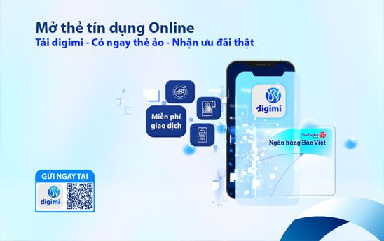 Viet Capital Bank triển khai tính năng mở thẻ tín dụng online tại Ngân hàng số digimi