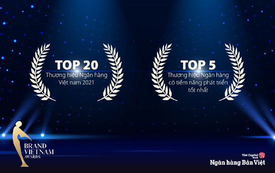 Viet Capital Bank nhận 2 giải thưởng thương hiệu Ngân hàng Việt Nam 2021