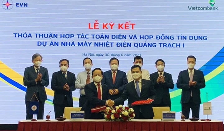Vietcombank cấp tín dụng hơn 27.000 tỷ đồng cho EVN làm dự án Nhiệt điện Quảng Trạch 1