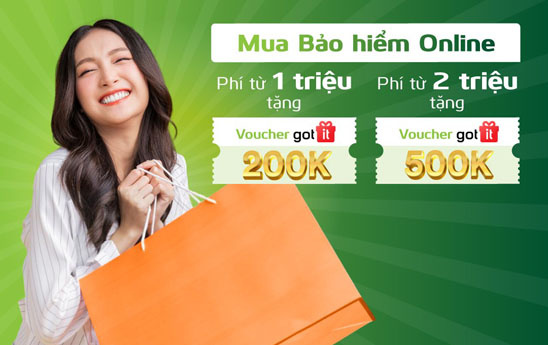 Vietcombank tặng phiếu mua hàng lên đến 500.000 VND cho khách hàng mua bảo hiểm Online