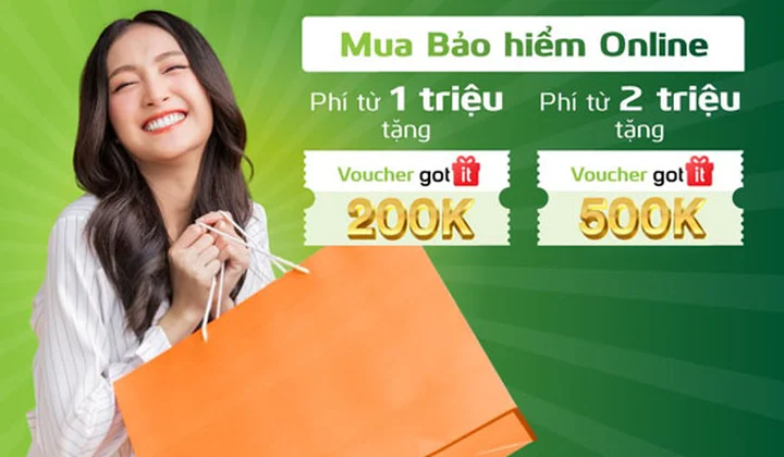 Vietcombank tặng phiếu mua hàng lên đến 500.000 VND cho khách hàng mua bảo hiểm Online