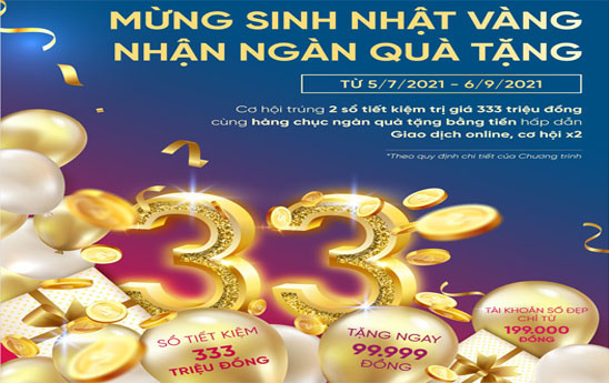 VietinBank “Mừng sinh nhật vàng - Nhận ngàn quà tặng”