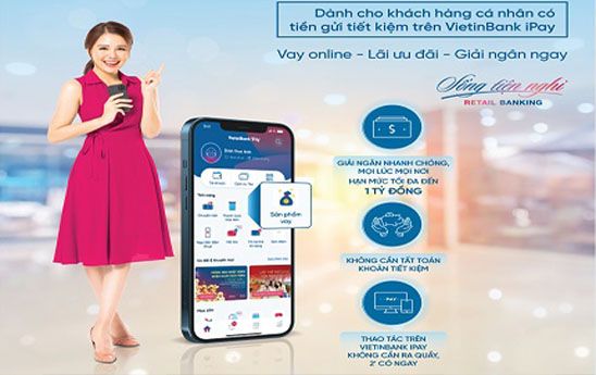 VietinBank tăng hạn mức Thấu chi Online vay nhanh ưu đãi