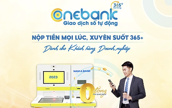 Khách hàng doanh nghiệp có thể nộp tiền nhanh tại điểm giao dịch số ONEBANK