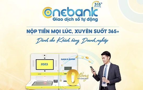 Khách hàng doanh nghiệp có thể nộp tiền nhanh tại điểm giao dịch số ONEBANK
