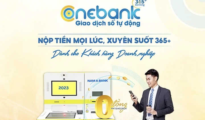 Khách hàng doanh nghiệp có thể nộp tiền nhanh tại điểm giao dịch số ONEBANK