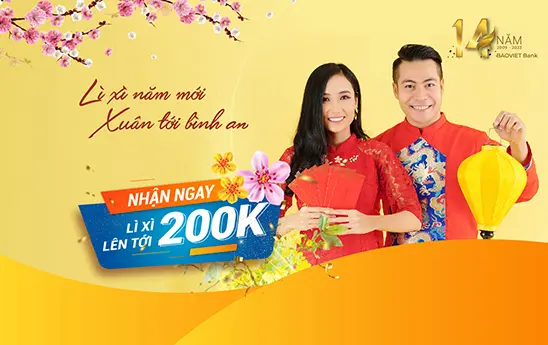 Khai Xuân Quý Mão - Nhận Lì Xì May Mắn tại BAOVIET Bank