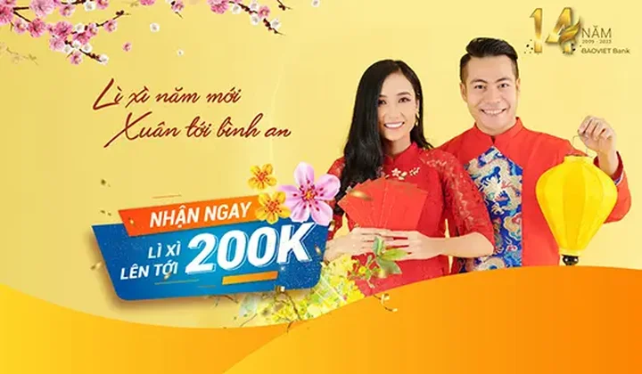 Khai Xuân Quý Mão - Nhận Lì Xì May Mắn tại BAOVIET Bank
