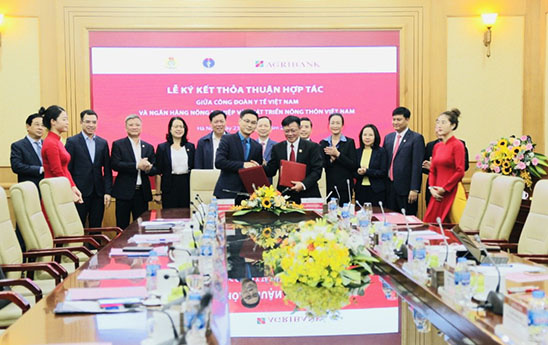 Agribank ký hợp tác với Công đoàn Y tế Việt Nam