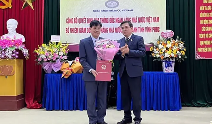 Ông Hoàng Duy Chinh được bổ nhiệm giữ chức Giám đốc Ngân hàng Nhà nước chi nhánh tỉnh Vĩnh Phúc