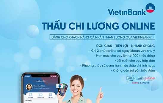 VietinBank cho vay “Thấu chi lương online”