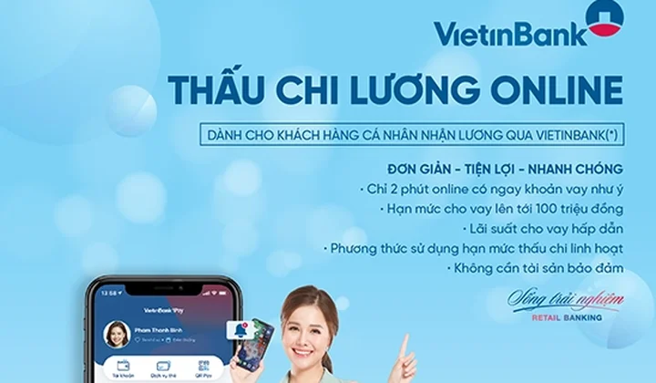 VietinBank cho vay “Thấu chi lương online”