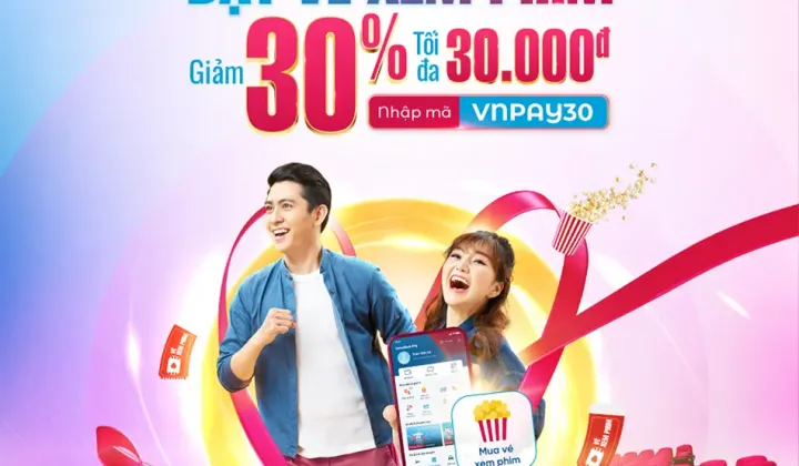 VietinBank iPay Mobile tặng 2 lượt giảm 30% khi đặt vé xem phim