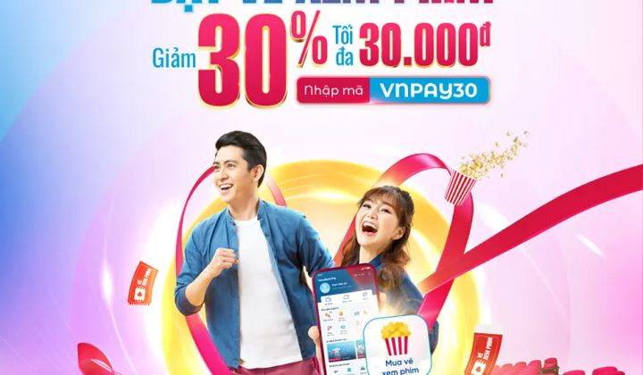 VietinBank iPay Mobile tặng 2 lượt giảm 30% khi đặt vé xem phim