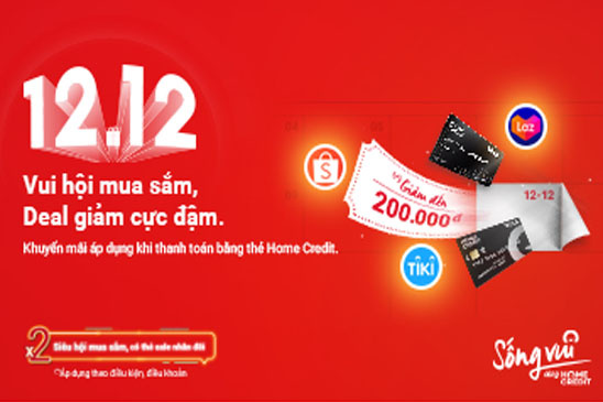 Chủ thẻ Home Credit thanh toán nhận giảm giá