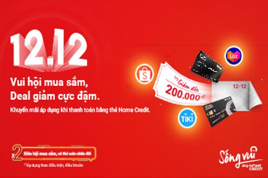Chủ thẻ Home Credit thanh toán nhận giảm giá