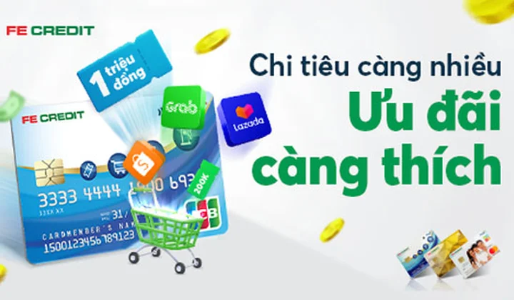 Chủ thẻ tín dụng FE CREDIT nhận hoàn tiền đến 1 triệu đồng