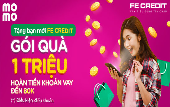 Chương trình nhập mã "FECREDIT" - nhận thẻ quà đến 50.000đ