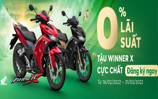 FE CREDIT ưu đãi “0% lãi suất - Tậu xe Winner X cực chất”